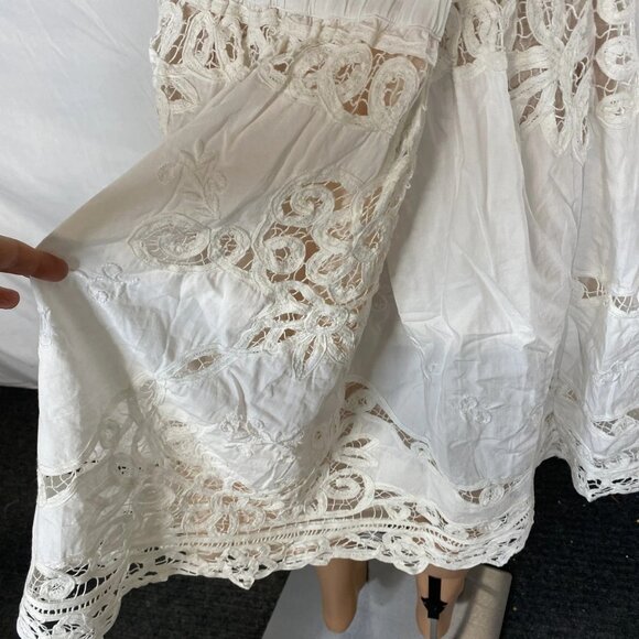 Maeve by Anthropologie Women’s Lace Inset Romantic Skirt – White – Size L - Picture 6 of 12